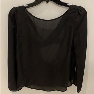 Sheer Open Back Top